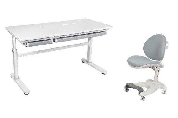 Комплект мебели парта Cubby Iris Grey и кресло FunDesk Cielo Grey