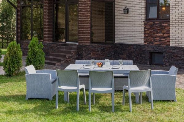 Комплект мебели Lana Dining цвет светло-серый