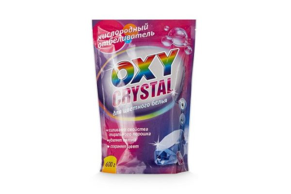 Средство Oxy cristal для выведения пятен и стирки