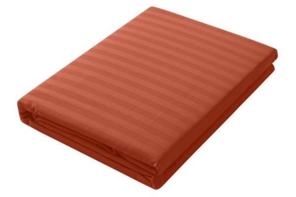 Пододеяльник Stripe Premium Terracotta Страйп-сатин