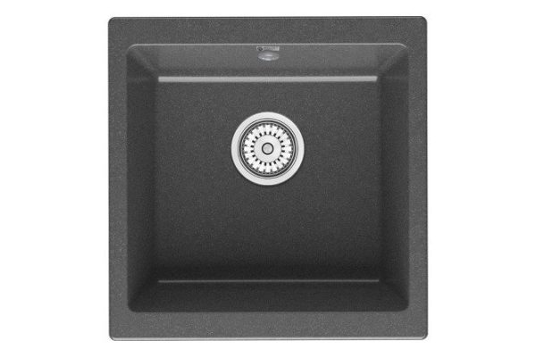 Мойка кухонная врезная POINT Бату 45 PN3008GR, графит 46х45х22 см