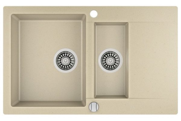 Мойка врезная с крылом Teka Clivo 60 B-TQ TOPAZ Beige 80х49.5х19 см