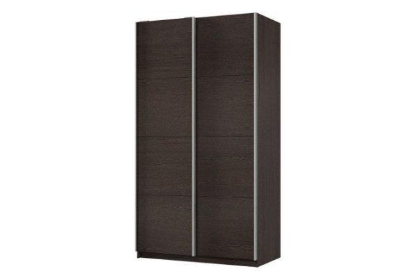Шкаф-купе 2-дверный Практик 120х240х60 см, венге, профиль серебро