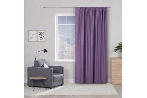Штора MICASA Landry 200х280 см, 1 шт., цвет фиолетовый