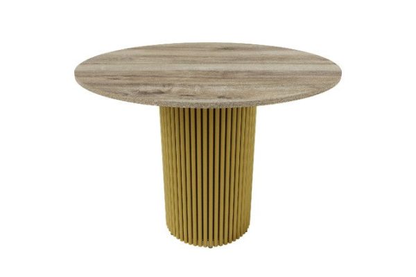 Стол GENGLASS Trubis Wood с трубчатым подстольем 100х75х100 см