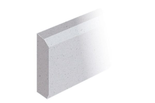 Плинтус прямой Кварц грей 300х4х0,6 см