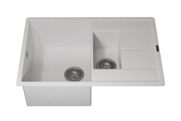 Мойка кухонная врезная с крылом Quartz UPD-05 3910202116 78х51х21.7 см