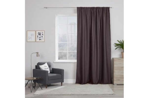 Штора MICASA Landry 200х280 см, 1 шт., цвет коричневый
