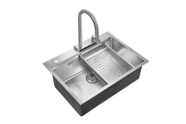 Мойка врезная со смесителем MILACIO Steel Denia 68 MC.77410 50х68х22.5 см