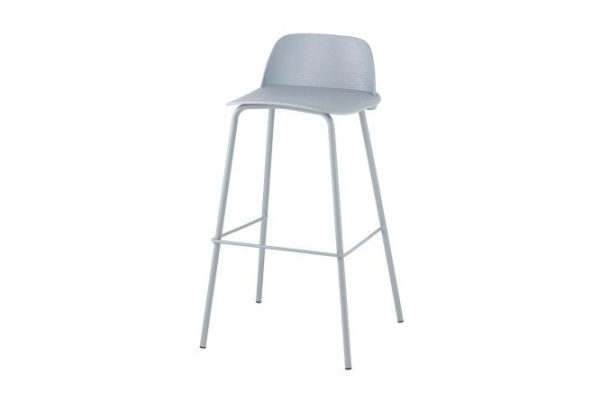 Барный стул Mist 47х90х47 см, цвет сидушки серо-голубой, ножек серо-голубой