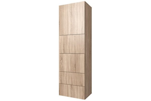 Шкаф 3 двери и 2 ящика Оскар 60х192 с push to open, дуб сонома