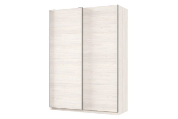 Шкаф-купе 2-дверный Практик 160х240х60 см, ясень анкор светлый, профиль серебро