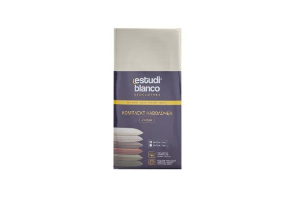 Комплект наволочек ESTUDI BLANCO 725/0031668 50х70 см, Страйп-сатин, 2 шт.
