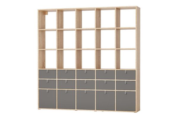 Стеллаж Bricks 25 секций с ящиками и дверками