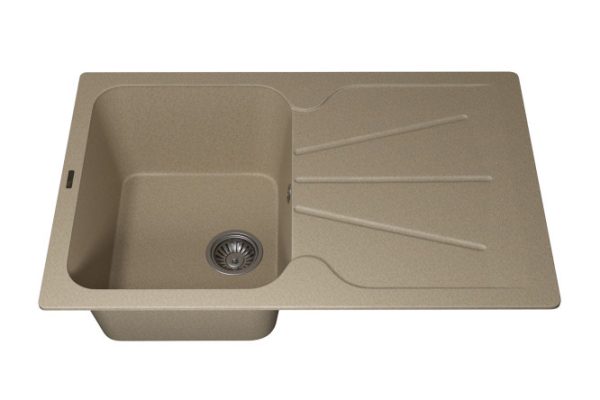 Мойка кухонная врезная с крылом Quartz UPD-04 3910202113 78х51х21.7 см
