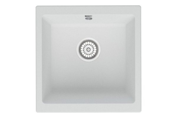 Мойка кухонная врезная POINT Бату 45 PN3008W, белый 46х45х22 см