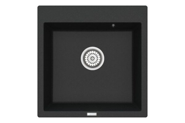 Мойка кухонная врезная POINT Арбель 51 PN3001B, чёрный 52х51х22 см