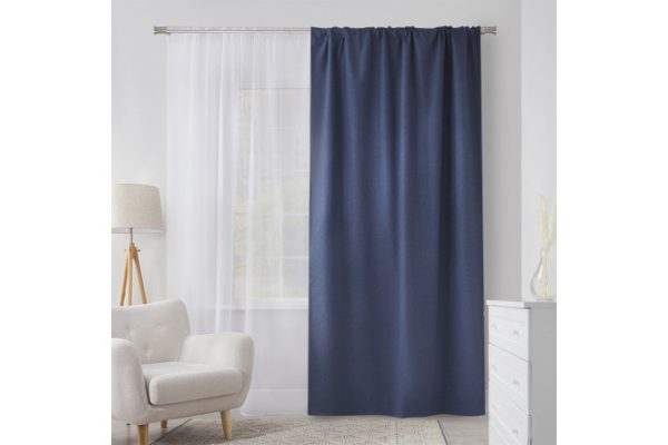 Штора ESTUDI BLANCO Ester 180х270 см, 1 шт., цвет синий