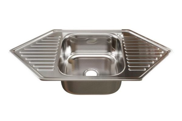 Мойка врезная с крылом MIXLINE 532313 выпуск 3 1/2 95х50х18 см