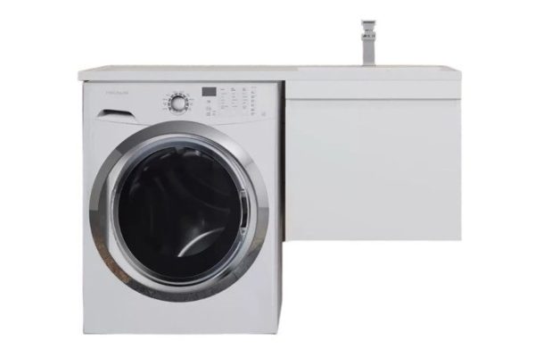 Тумба подвесная под стиральную машину Magenta 5930205162 45 см, цвет каркаса белый, фасада белый