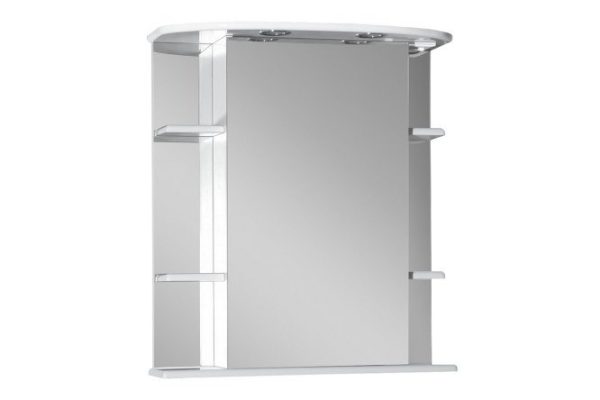 Зеркало-шкаф Магнолия 65 Э-Маг04065-01СвЛ с LED-подсветкой 65х72х25 см, Левый
