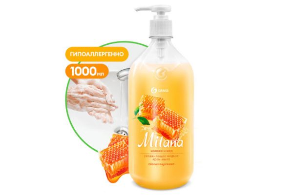 Жидкое крем-мыло GRASS Milana 1000 мл