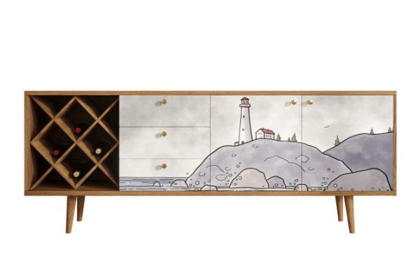 Комод удлинённый Berber с бутылочницей