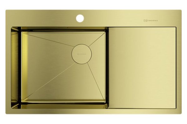 Мойка врезная с крылом OMOIKIRI Akisame 86-L Side-LG 4997045 86х51х20 см