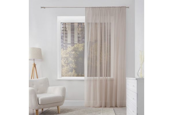 Тюль MICASA Melody 300х280 см, 1 шт., цвет кофейный